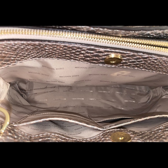 Michael Kors Python Pattern-embossed Leather Satchel - Picture 7 of 9